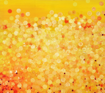 'Soap Bubbles Yellow' - 2007, Oil on Canvas, 100x80 cm